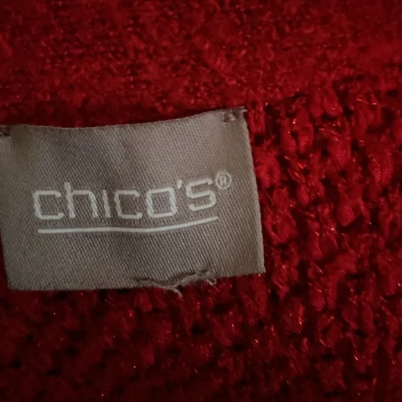 Chico’s Open Front Shimmer Cardigan - Picture 3 of 3